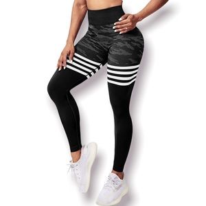 Women's Black Camouflage Leggings